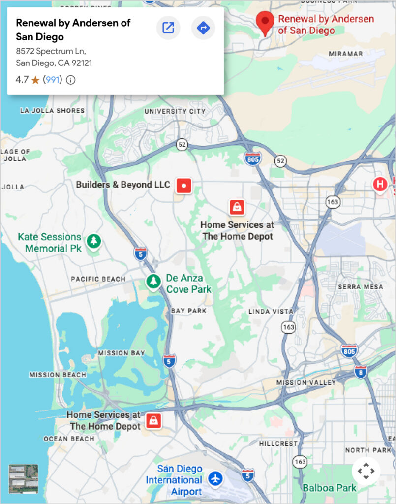 Renewal By Andersen San Diego location on Google Maps