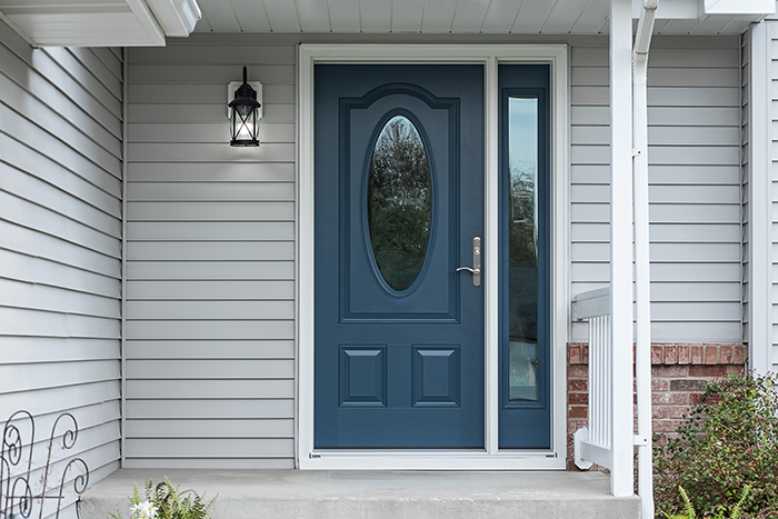 Blue Oval Light Front Door